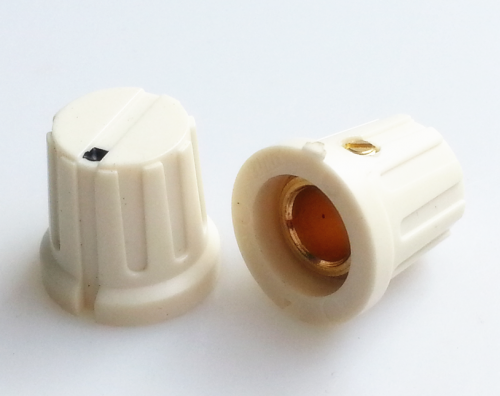 Milk White Plastic potentiometer Knob 15.5*15mm for Marshall Guitar AMP Effect Pedal 6.4mm Hole YDPN-1