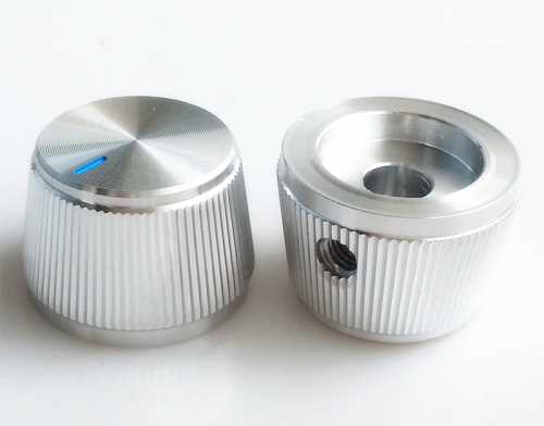 1PC 22X15mm  Silver color Aluminium  Volume Tone Knobs Potentiometer Control Knobs 6.0mm Volume switch Knob YDAN-29