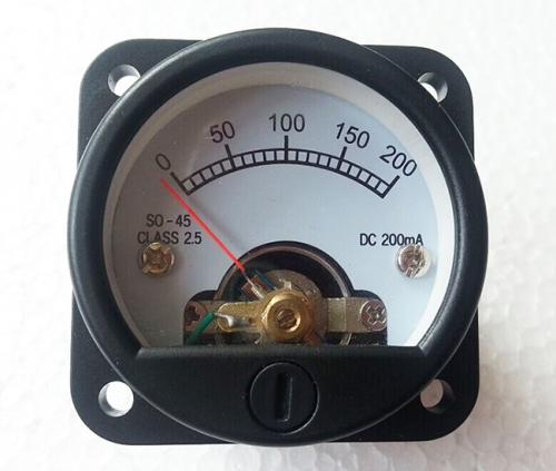 1PC SO-45 DC 200MA panel meter for 300B 2A3 KT88 845 tube Amplifier speaker power supplier