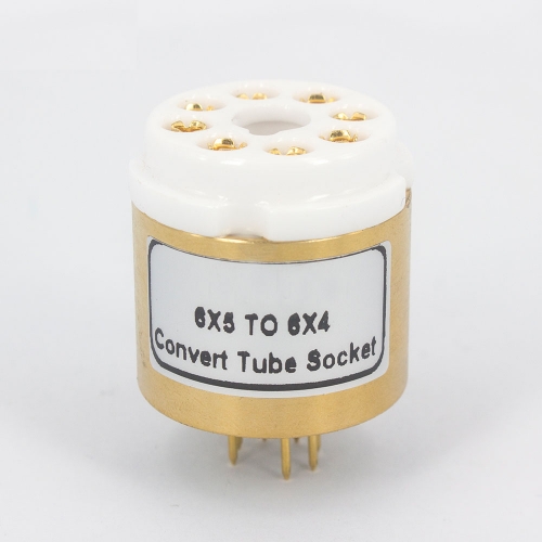 1PC  6X5 6X5G 6Z5P (Top) TO 6X4 (Bottom) Tube 8Pins TO 7Pins 6X5 TO 6X4 Vacuum tube socket adapter converter