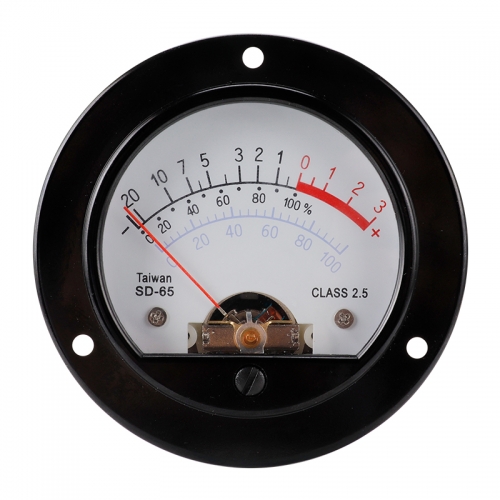 1PC SO-65 DC 500UA 650Ω VU panel meter with yellow backlight for tube Amplifier speaker power supplier