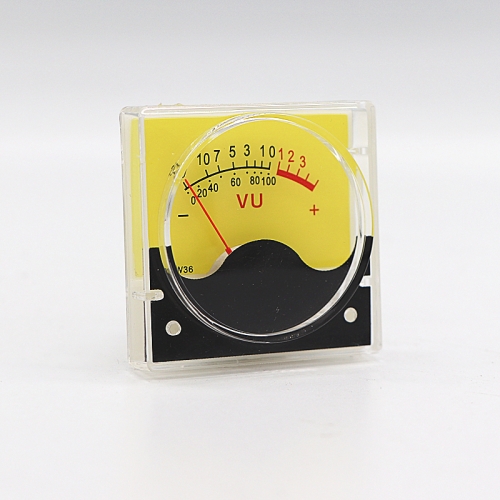 1PC Yellow H-R36 VU Panel meter for tube amplifier DIY Speaker CD DVD player