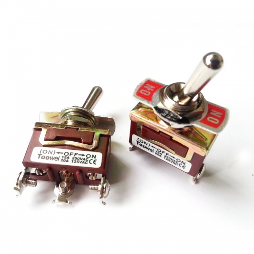1PC Momentry switch ON ON 3PIN With Screw DPDT Toggle Switch Brass screw pins AC 250V 15A 125V 20A Heavy