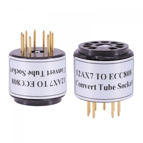 1PC Bakelite ECC83 12AU7 TO ECC808 12AX7 TO ECC808 Vacuum Tube socket Convert Adapter for Tube AMP DIY