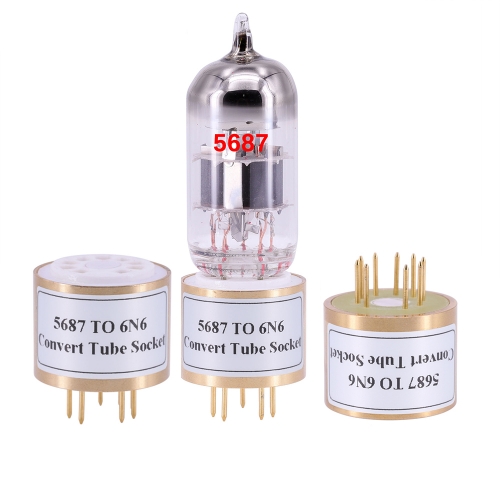 1PC 6N6 TO 5687 6.3V Vacuum Tube socket Convert Adapter for TUBE AMP DIY