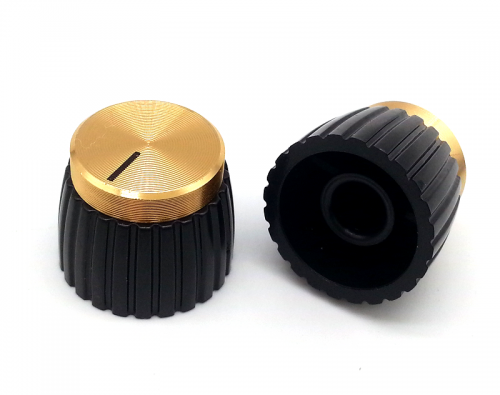 1PC Bakelite potentiometer Knob 20x16mm for Mashall Guitar AMP Effect Pedal D Type shaft 6.0mm Hole Gold Color YDBN-H4