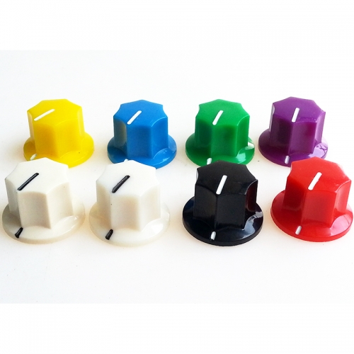 9colors Plastic potentiometer Knob 23.5X15.6mm for BOSS Guitar AMP Effect Pedal 6.4mm Hole YDPN-11