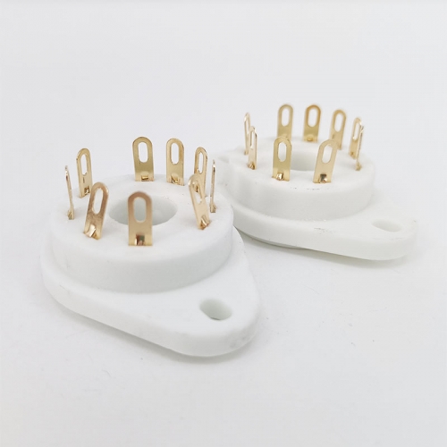 1PC GZC9-P Gold Plated 9-pin tubes socket for siemens F2a E2e RS1003 tubes