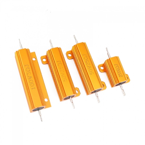 50W Aluminum Power Metal Shell Case Wirewound Resistor 0.1~10Kohm 10 20 200 500 1K 10K resistance load resistor