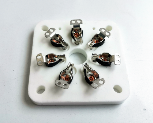 1PC 7 pin Vacuum Tube silver plated Ceramic Sockets for 6C33 FU29 FU19 FU32 FU30