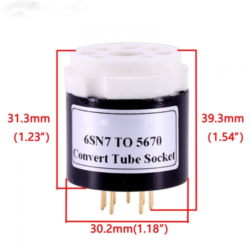 1PC Bakelite 6SN7 TO 5670 6N3 6H3N 369A DIY Audio Vacuum Tube Amplifier Convert Socket Adapter A