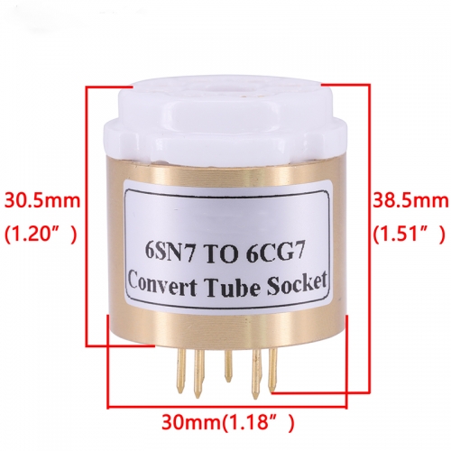 1PC 8Pin  White Ceramic Vacuum Tube Socket 6SN7 TO 6CG7 6FQ7 DIY Audio Amplifier Convert Socket Adapter B