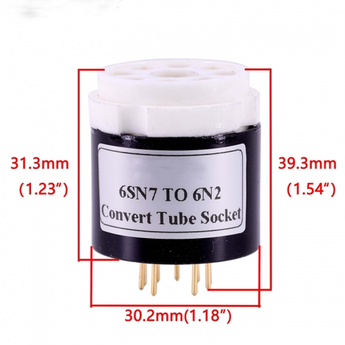 1PC 8Pin Bakelite Vacuum Tube CV181 6SN7 TO 6N2 6922 ECC88 DIY Audio Amplifier Convert Tube Socket Adapter A