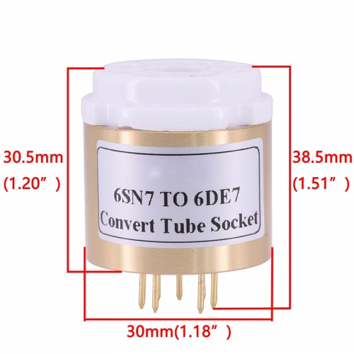 1PC CV181 6SN7 TO 6DE7 White Ceramic Vacuum Tube Socket Adapter DIY HIFI Audio Vacuum Tube Amplifier Converter Socket Adapter B