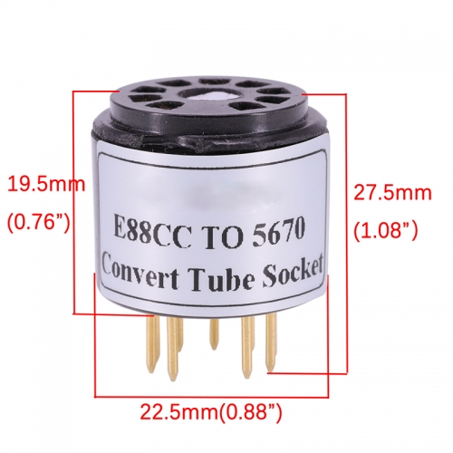 1PC Bakelite E88CC TO 5670 Tube (bottom) DIY Audio Amplifier Vacuum Tube Convert Socket Adapter A