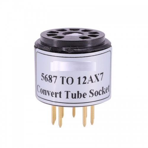 1PC 9Pin Black bakelite Tube Socket Adapt 5687 TO 12AX7 12AU7 ECC82 ECC83 Vacuum Tube Convert Socket Adapter HIFI Audio A