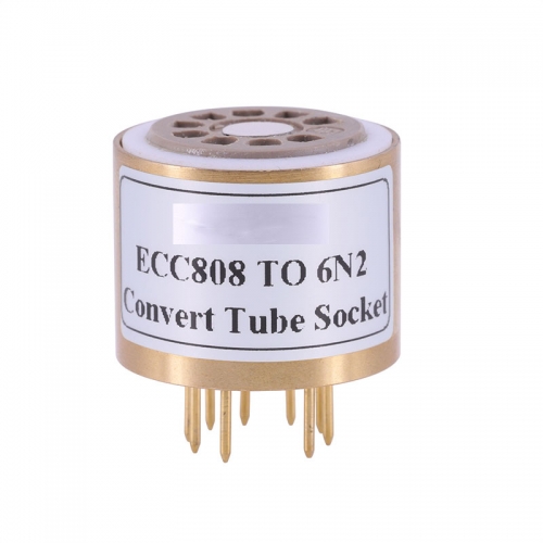 1PC Korea Brown bakelite ECC808 TO 6N2 6N6 E88CC ECC88 6922 6DJ8 Tube (bottom) DIY Audio Amplifier Vacuum Tube Convert Socket Adapter C