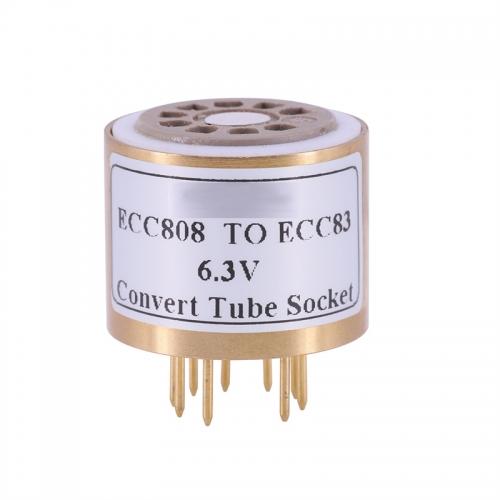 1PC 9Pin Tube Socket ECC808 TO ECC83 ECC82 12AX7 12AU7 6.3V DIY Audio Amplifier Convert Socket Adapter C