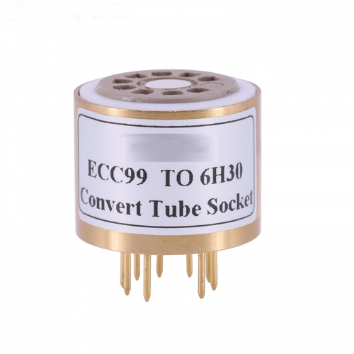 1PC Korea Brown bakelite ECC99 Tube (Top) TO 6H30 Tube (bottom) DIY Audio Amplifier Vacuum Tube Convert Socket Adapter C
