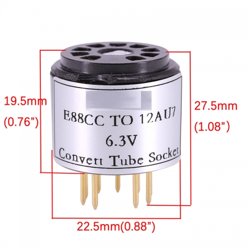1PC 9Pin bakelite Tube Socket E88CC 6N6 6922 TO 12AU7 12AX7 ECC82 6.3V Tube Convert Socket Adapter Vintage Audio HIFI A