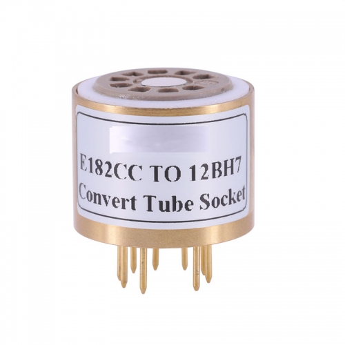 1PC Korea Brown bakelite E182CC Tube (Top) TO 12BH7 Vacuum Tube Convert Socket Adapter DIY Audio Amplifier C
