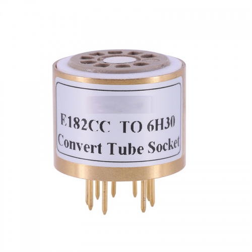 1PC Korea Brown bakelite E182CC Tube (Top) TO 6H30 Tube (bottom) DIY Audio Amplifier Vacuum Tube Convert Socket Adapter C