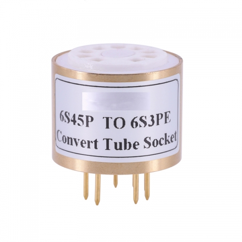 1PC White Ceramic 9Pin Tube Socket Adapter 6S45P Tube (Top) TO 6S3PE Tube Vacuum Tube Amplifier Convert Socket Adapter B