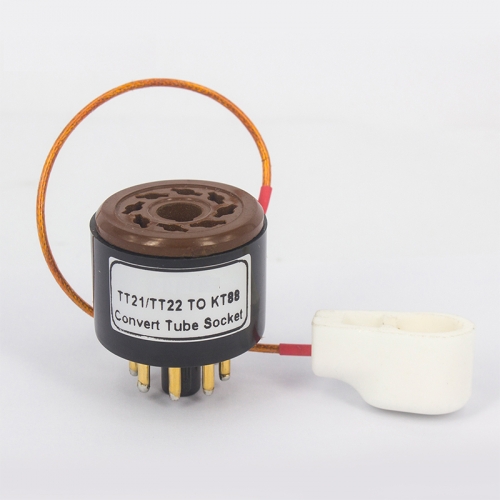 1PC gold-plated bakelite TT21 TT22 TO KT88 8Pins to 8Pins DIY HIFI Audio Vacuum Tube Amplifier Convert Socket Adapter