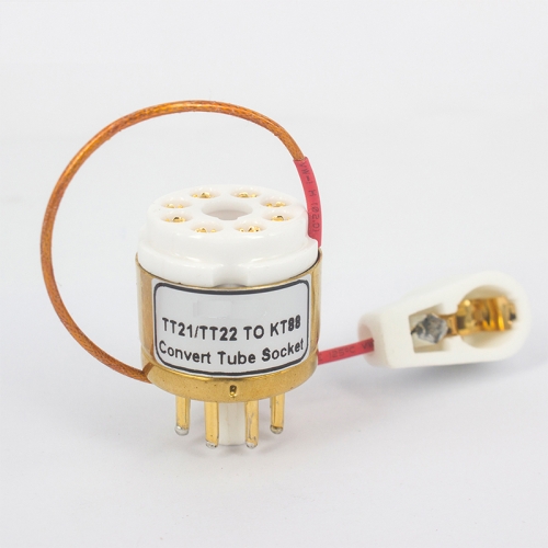 1PC EIZZ gold-plated ceramic TT21 TT22 TO KT88 8Pins to 8Pins DIY HIFI Audio Vacuum Tube Amplifier Convert Socket Adapter