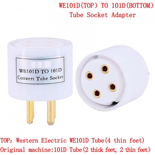 1PC Western Electric WE101D to 101D Tube (Bottom) 4PIN to 4PIN DIY Audio Amplifier Vacuum Tube Convert Socket
