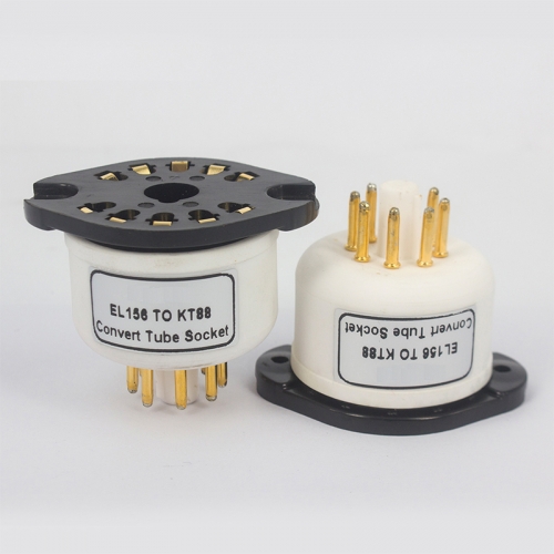 1PC Telefunken EL156 TO KT88 10Pin to 8Pin DIY HIFI Audio Vacuum Tube Amplifier Convert Socket Adapter