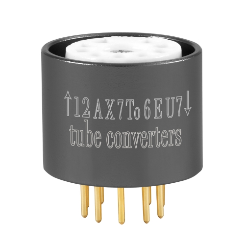 1PC Alloy case 12AX7 to 6EU7 Vaccum tube adapter socket converter HIFI Diy 12AX7 to 6EU7