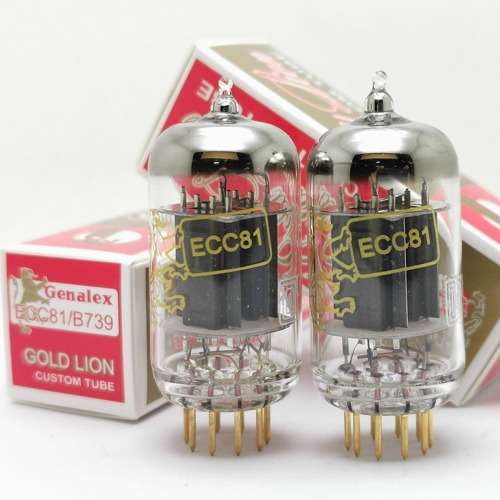 1PC NEW Audio Valve Vacuum  Russia Genalex GOLD LION Gold pin ECC81 12AT7