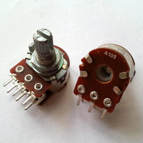 1PC 16 A type STEREO VOLUME Potentiometer Dual PCB 6pins A1M *2