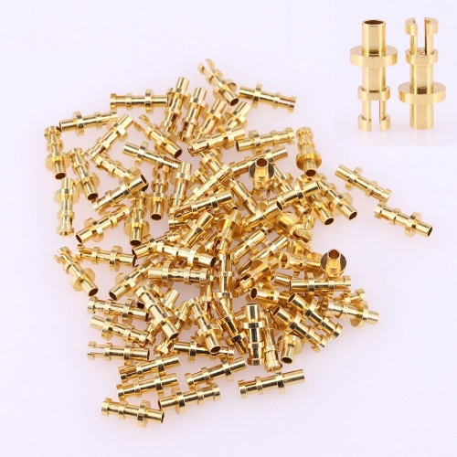 50pcs/set Open type Gold Plated Copper Turrets Posts Lugs FOR 3mm Tube Guitar Amp Tag Board
