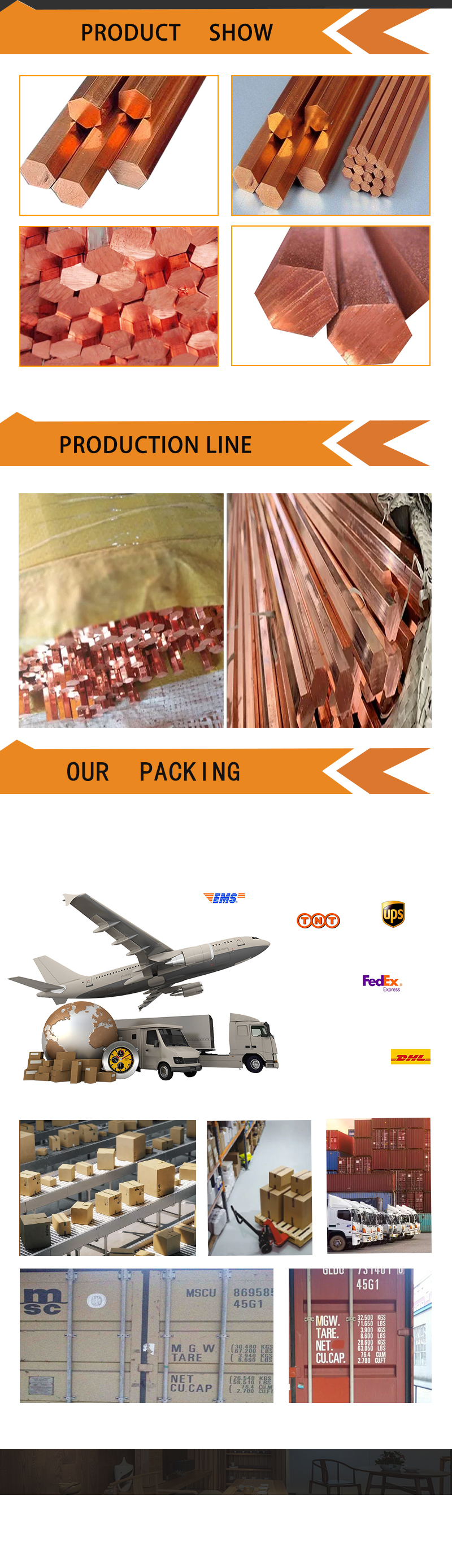 Copper Hexagon Rod In China