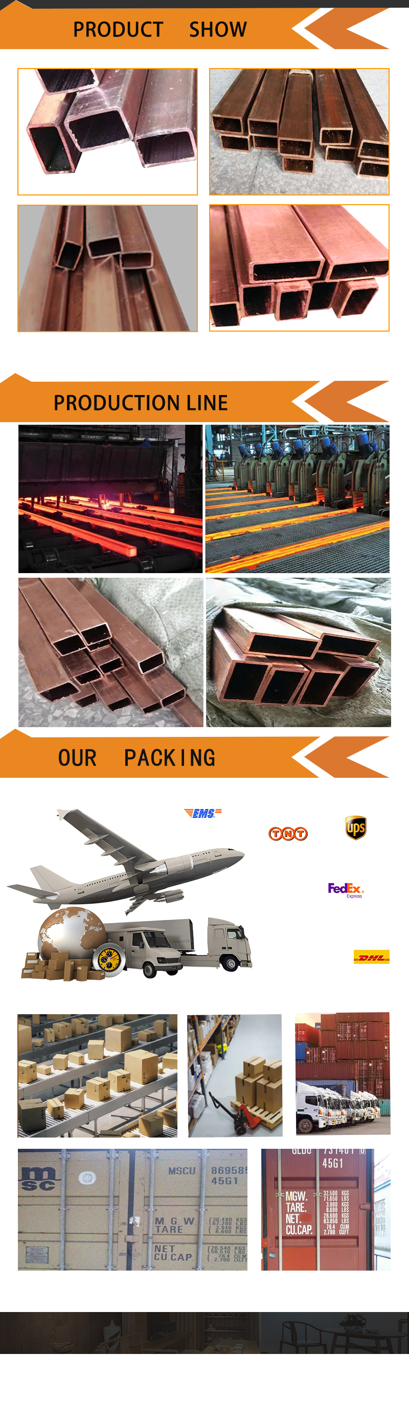 Rectangular Copper Tube