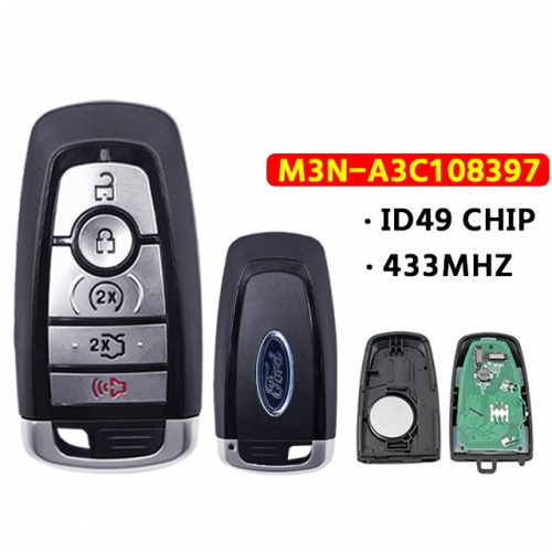 5button Remote Key M3N-A3C108397 ID49 Chip 433MHz 164-R834 For Ford Expedition Explorer Mustang T-Lincoln Navigator 2023 2024