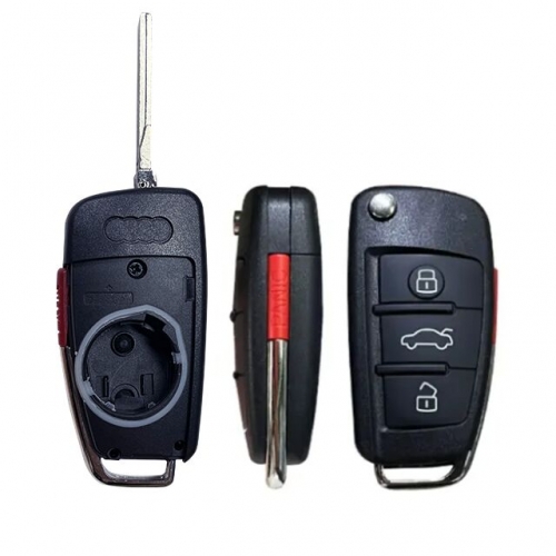 Audi 3+1 Button Smart Key shell with logo Audi 3+1 Button Smart Key shell with logo
