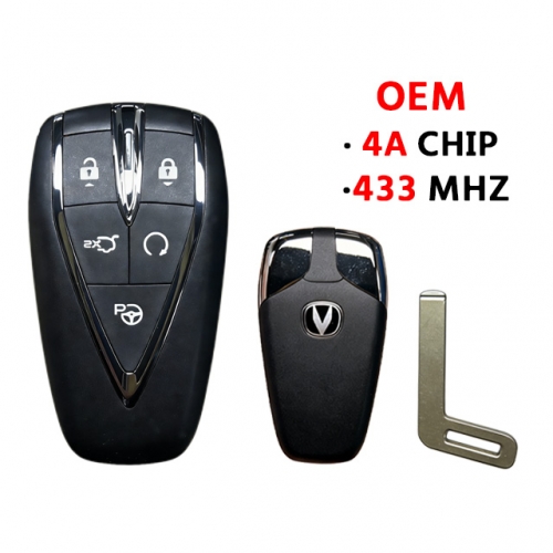 Original 5button Smart Key MK02 433Mhz 4A chip for ChangAn UNI-T CS75 Plus Eado Plus