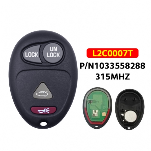 Buick 3+1 4Buttons Keyless Remote Car key For Buick Century Regal Rendezvous 315Mhz Car keys