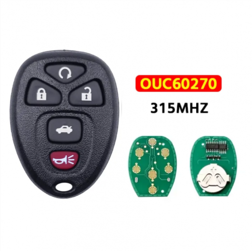 5 Buttons 315Mhz OUC60270 remote key For 2007 2008 2009 2010 2012 2013 Chevrolet Impala Monte Carlo Remote Key Fob