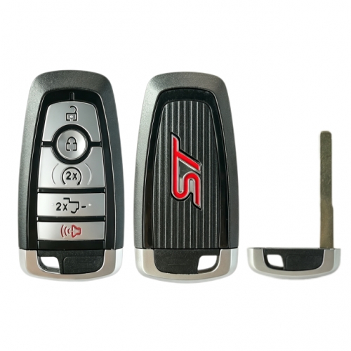 Ford ST 5 button smart key shell with logo