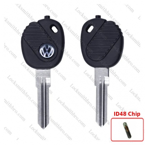 LockSmithbro ID48 Chip VW Transponder Key With Logo