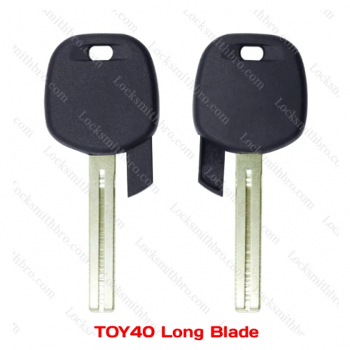 LockSmithbro TOY40 Long Blade NO Logo Lexus Transponder Key Shell Case