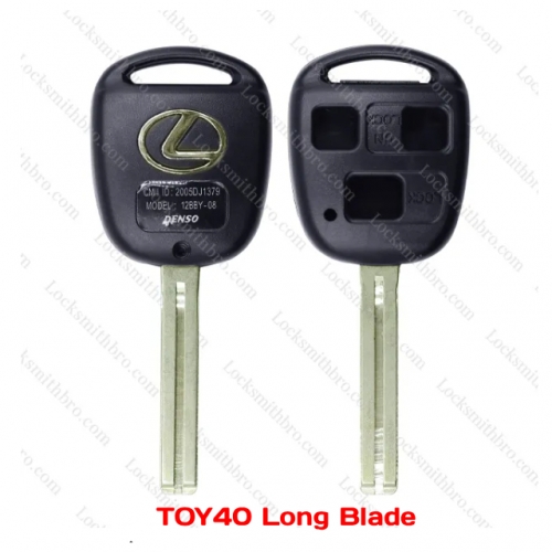 LockSmithbro 3 Button Toy40 long Blade Lexus With Logo Remote Key Shell Case