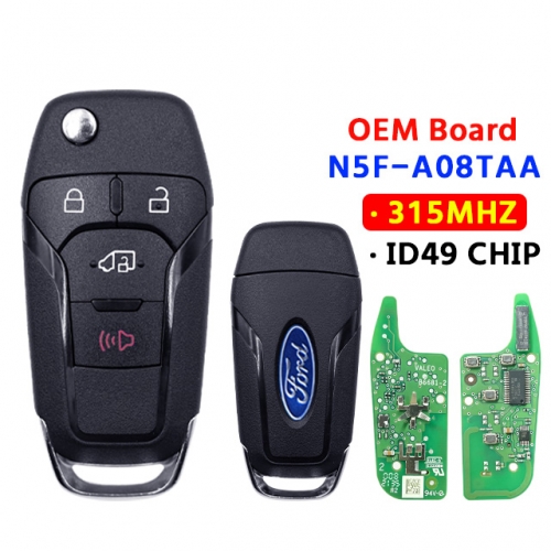 OEM Board N5F-A08TAA Remote Key Fob for Ford Transit 2019 2020 Transit Connect 2020 2021 2022 164-R8236 164-R8281 315MHz 5938098 (With Logo)