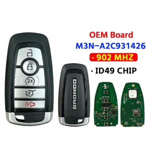 OEM Board 5-Button Smart Key 902Mhz ID49 M3N-A2C931426 for Ford Bronco 2021-2023
