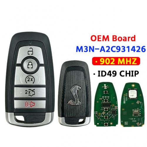 OEM Board 5-Button Smart Key 902Mhz ID49 M3N-A2C931426 for Ford Mustang Cobra 2020-2022