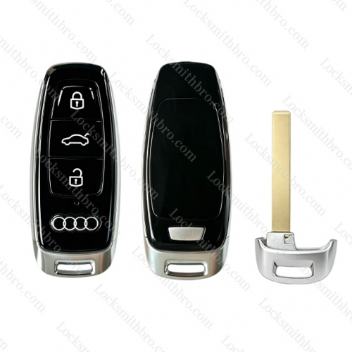Audi 3 Button Smart Key shell with logo